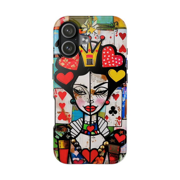 Queen of Hearts Pop Art Tough Phone Case LavenderCeleste
