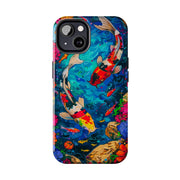 Vibrant Koi Pond Pop Art Tough Phone Case