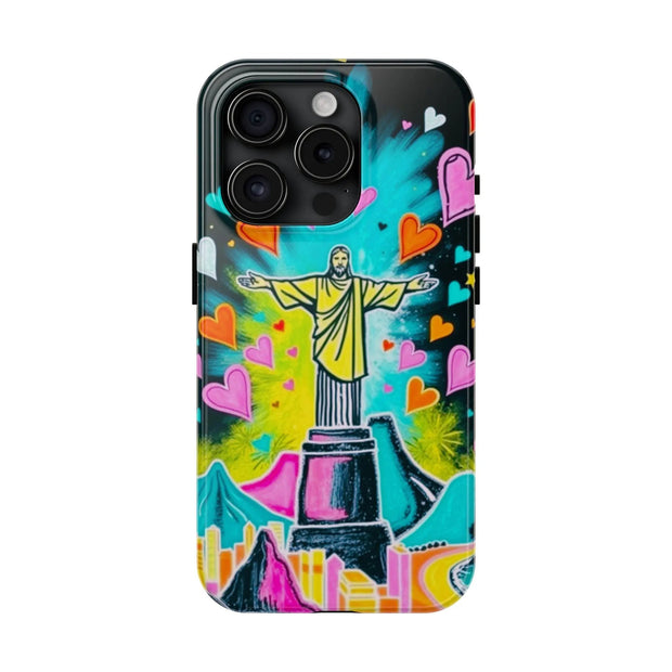 Rio de Janeiro Neon Pop Art Tough Phone Case LavenderCeleste