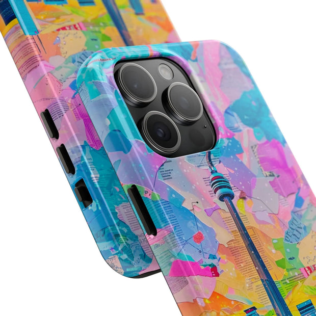 Toronto Pop Art Collage Skyline Tough Phone Case LavenderCeleste