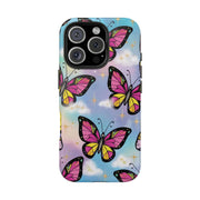 Retro Pop Art Butterfly Sky Tough Phone Case