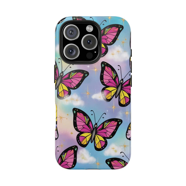 Retro Pop Art Butterfly Sky Tough Phone Case