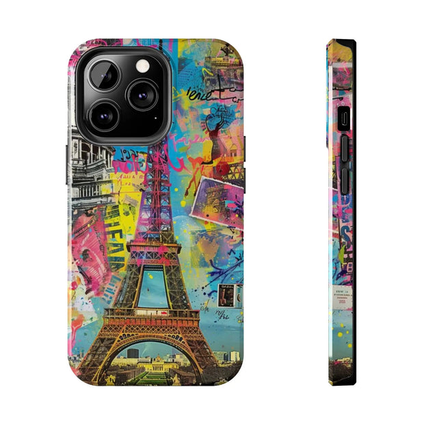 Paris Street Art Collage Tough Phone Case LavenderCeleste