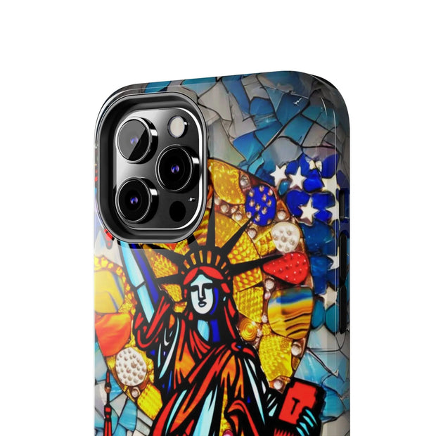 Statue of Liberty Mosaic Art Tough Phone Case LavenderCeleste