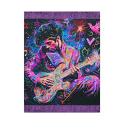 Electric Purple Guitar Legend Matte Canvas Art Printify