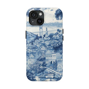 San Francisco Toile de Jouy Scenic Tough Phone Case LavenderCeleste