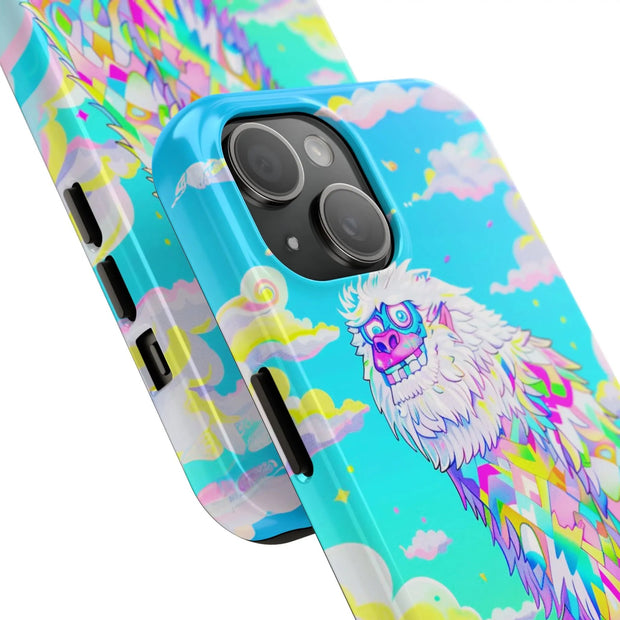 Rainbow Yeti Psychedelic Pastel Aesthetic Tough Phone Case LavenderCeleste