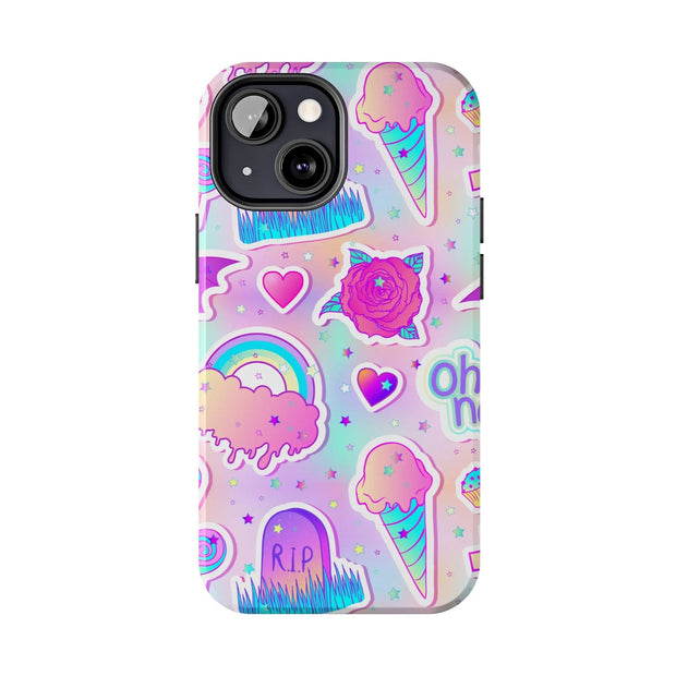 Pastel Goth Kawaii Graveyard Tough Phone Case LavenderCeleste