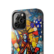 Statue of Liberty Mosaic Art Tough Phone Case LavenderCeleste