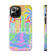 South Beach Miami Mosaic Art Tough Phone Case LavenderCeleste