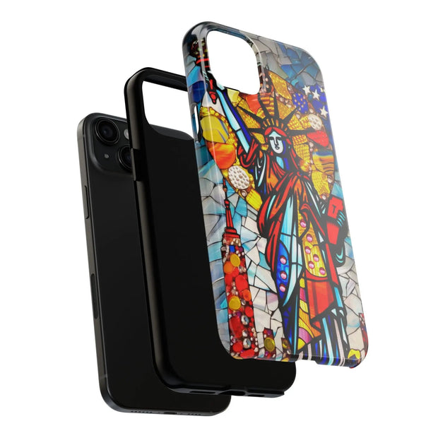 Statue of Liberty Mosaic Art Tough Phone Case LavenderCeleste