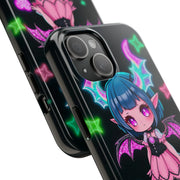 Kawaii Gothic Succubus Neon Heart Tough Phone Case