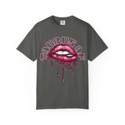 Taurus AF Glitter Lips Zodiac Comfort Colors Tee LavenderCeleste