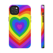 Pride Rainbow Heart Tough Phone Case LavenderCeleste