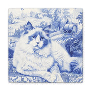 Ragdoll Toile Matte Canvas Art Print LavenderCeleste