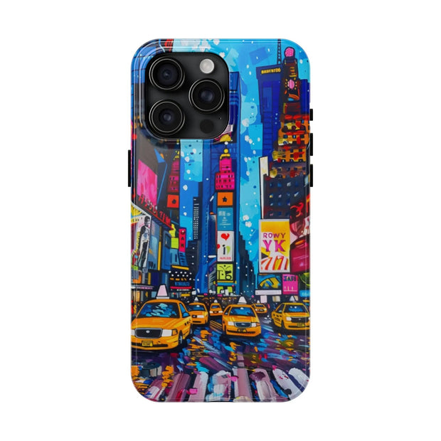 Times Square NYC Pop Art Tough Phone Case LavenderCeleste