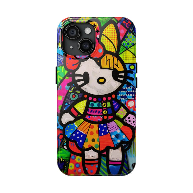Pop Patchwork Kitty Tough Phone Case Printify