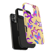 Y2K Butterfly Flames Retro Tough Phone Case LavenderCeleste