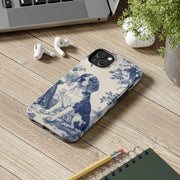 Blue Toile Beagle Country Scenic Tough Phone Case LavenderCeleste