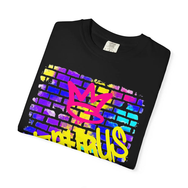 Taurus Graffiti Crown Street Art Comfort Colors Tee LavenderCeleste