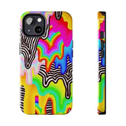 Psychedelic Rainbow Drip Tough Phone Case LavenderCeleste
