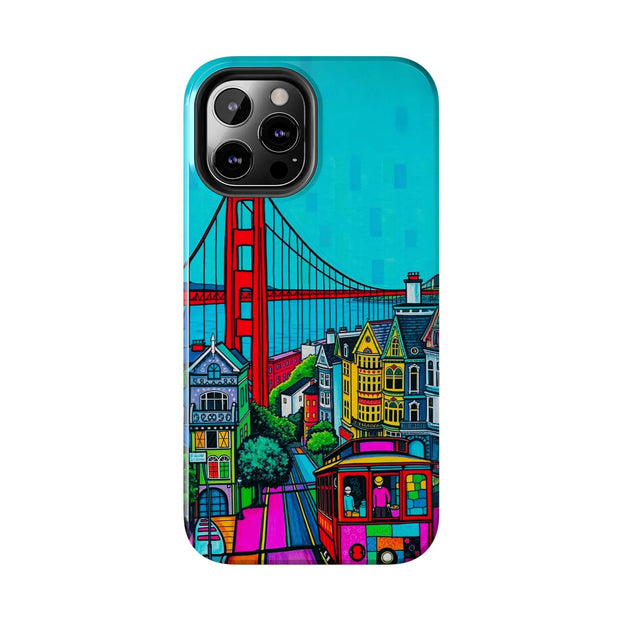 San Francisco Pop Art Colorful City Tough Phone Case LavenderCeleste