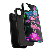 Kawaii Gothic Succubus Neon Heart Tough Phone Case