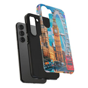 London Big Ben Collage Tough Phone Case – Vibrant City Pop Art Design