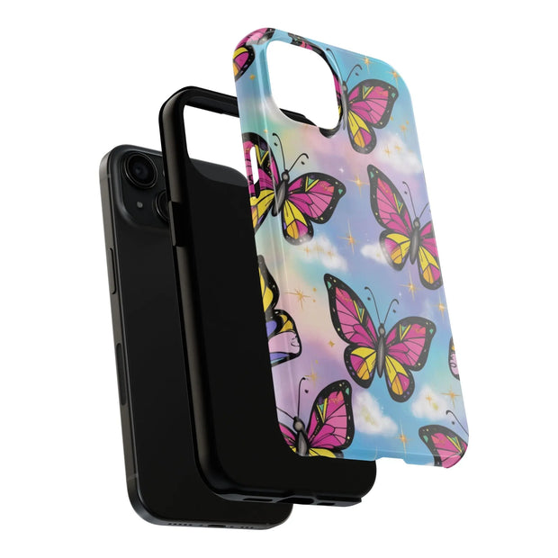 Retro Pop Art Butterfly Sky Tough Phone Case