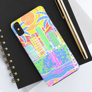 South Beach Miami Mosaic Art Tough Phone Case LavenderCeleste