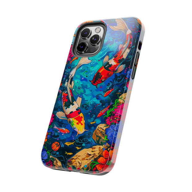 Vibrant Koi Pond Pop Art Tough Phone Case