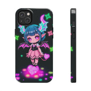 Kawaii Gothic Succubus Neon Heart Tough Phone Case