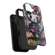 Goth Street Cat Pop Art Graffiti Tough Phone Case LavenderCeleste