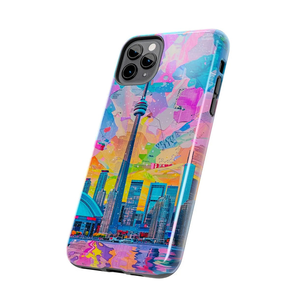 Toronto Pop Art Collage Skyline Tough Phone Case LavenderCeleste