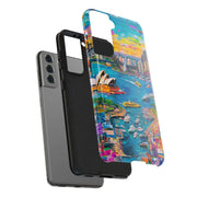 Sydney Collage Skyline Art Tough Phone Case LavenderCeleste