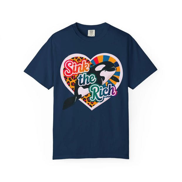 Sink the Rich Retro Orca Activist Comfort Colors Tee LavenderCeleste