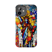 Statue of Liberty Mosaic Art Tough Phone Case LavenderCeleste