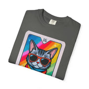 The Ally Pride Cat Tarot Comfort Colors Tee LavenderCeleste