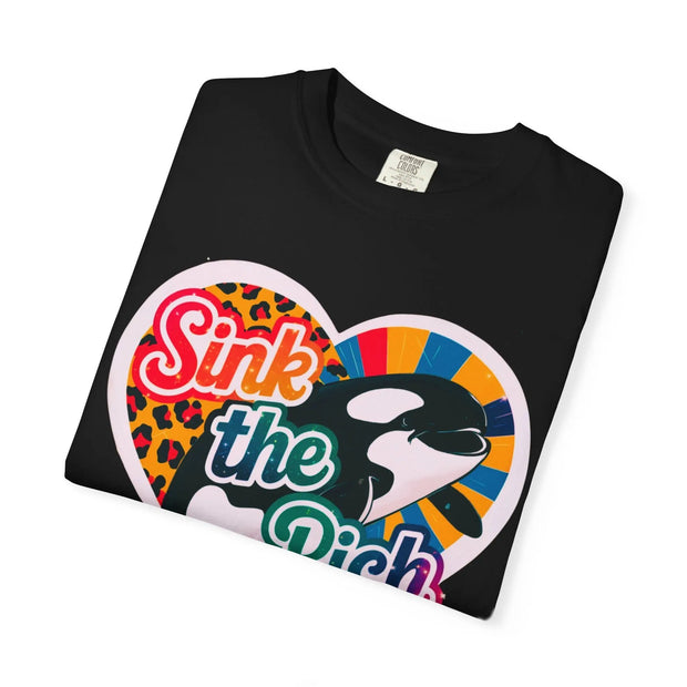 Sink the Rich Retro Orca Activist Comfort Colors Tee LavenderCeleste