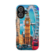London Big Ben Collage Tough Phone Case – Vibrant City Pop Art Design