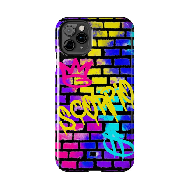 Scorpio Graffiti Wall Zodiac Tough Phone Case LavenderCeleste