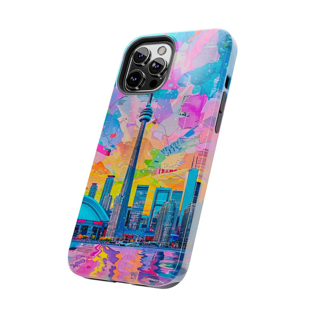 Toronto Pop Art Collage Skyline Tough Phone Case LavenderCeleste