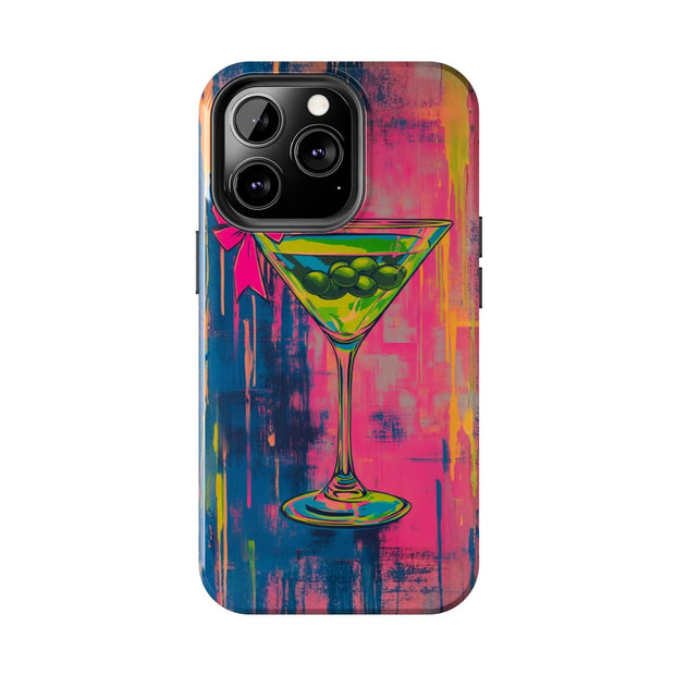Neon Martini Pop Art Tough Phone Case Printify