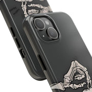 Skeleton Scratch Cat Gothic Humor Tough Phone Case LavenderCeleste