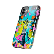 Rio de Janeiro Neon Pop Art Tough Phone Case LavenderCeleste