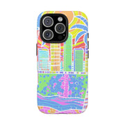 South Beach Miami Mosaic Art Tough Phone Case LavenderCeleste
