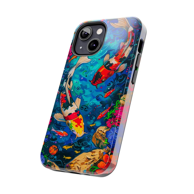 Vibrant Koi Pond Pop Art Tough Phone Case