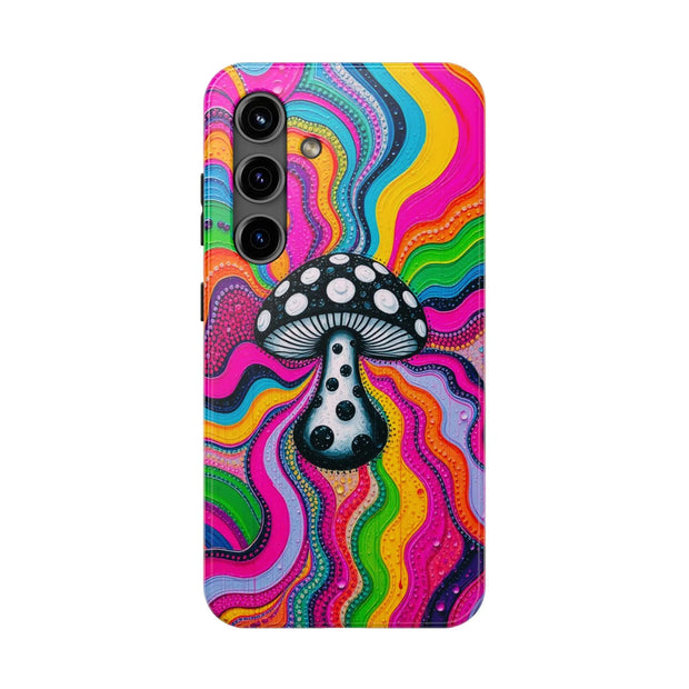Psychedelic Rainbow Mushroom Art – Trippy Tough Case Printify