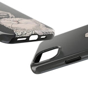 Skeleton Scratch Cat Gothic Humor Tough Phone Case LavenderCeleste