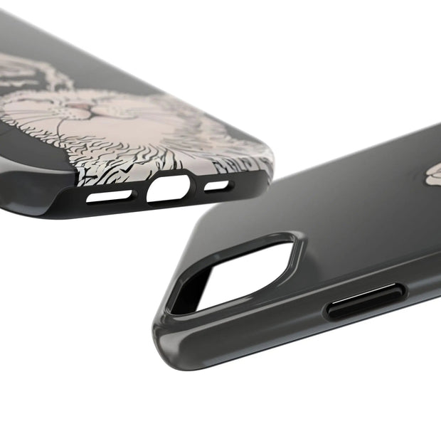 Skeleton Scratch Cat Gothic Humor Tough Phone Case LavenderCeleste